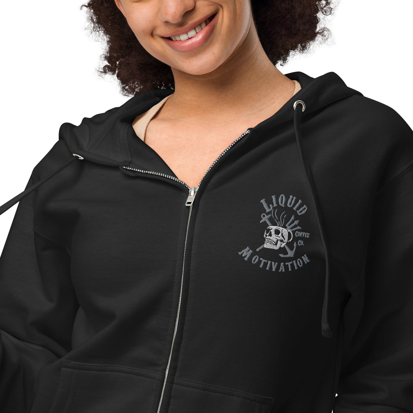 Liquid Motivation Fleece Zip Up Hoodie